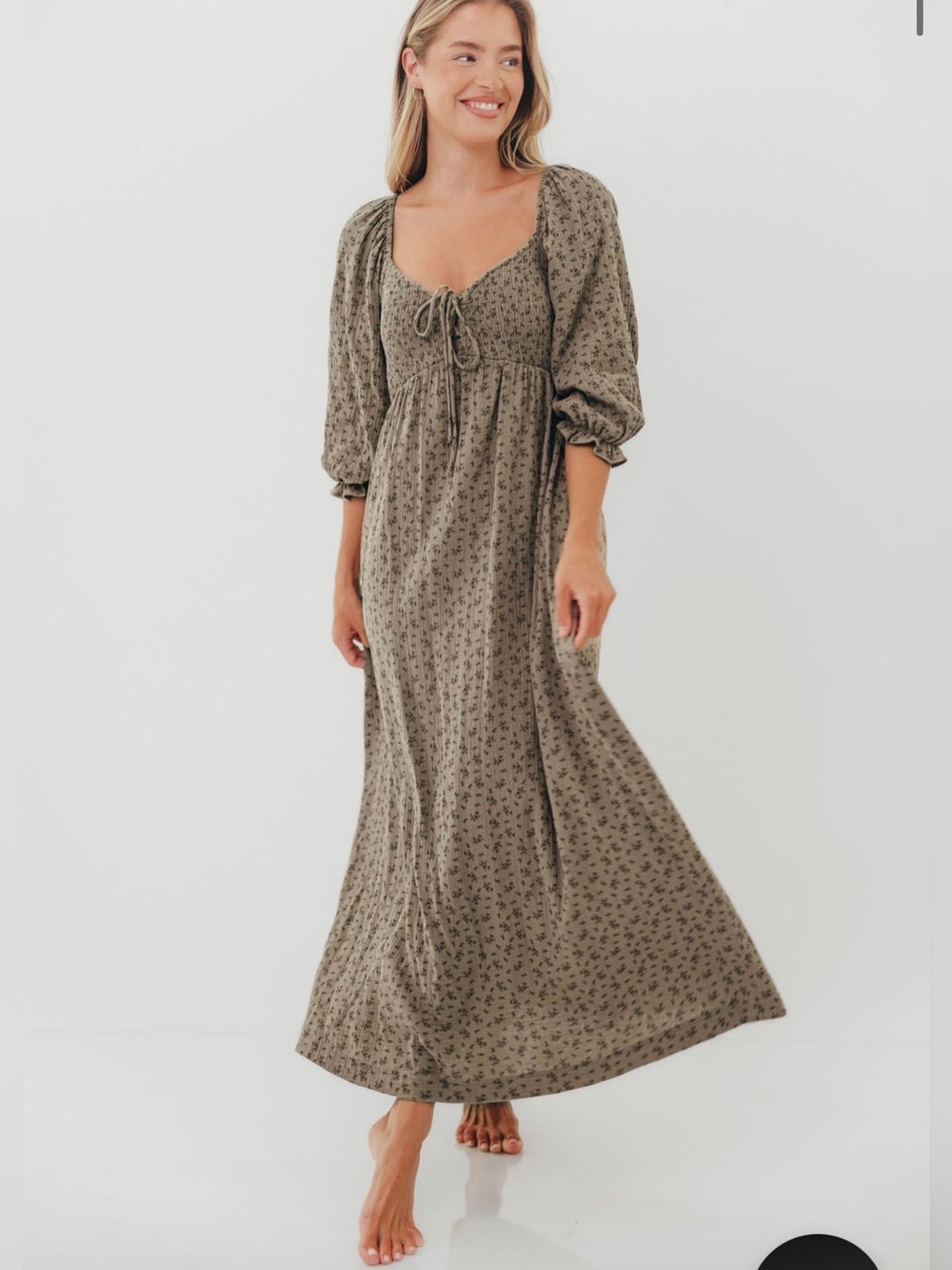 Worth Collective Cecilia Maxi Dress Olive XL